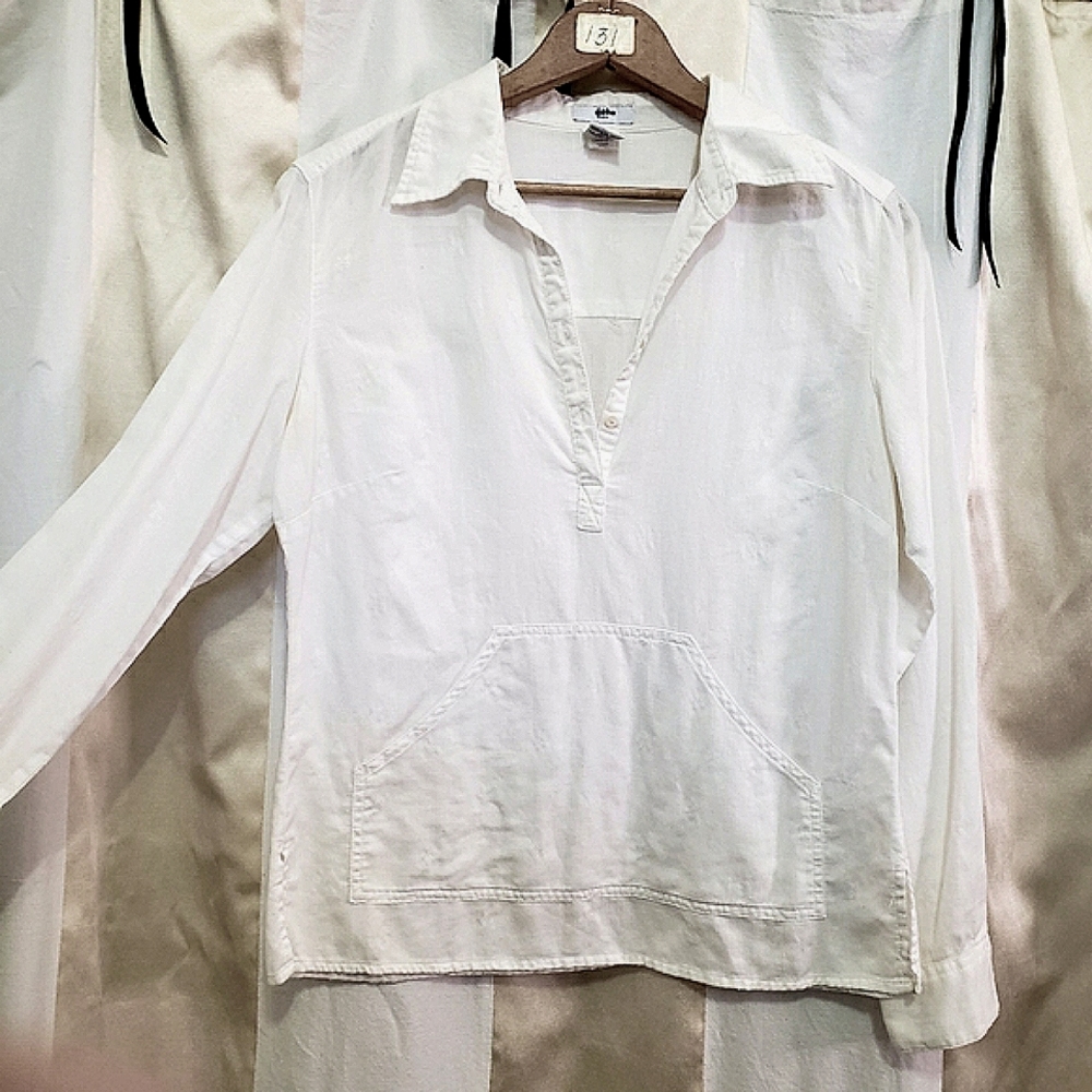 GAP White Cotton Button-up